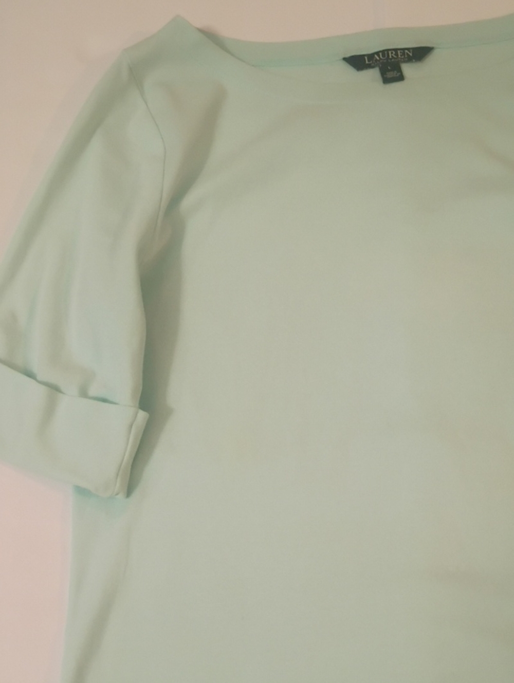 Lauren Ralph Lauren Light Mint Short Sleeve Crewneck Shirt